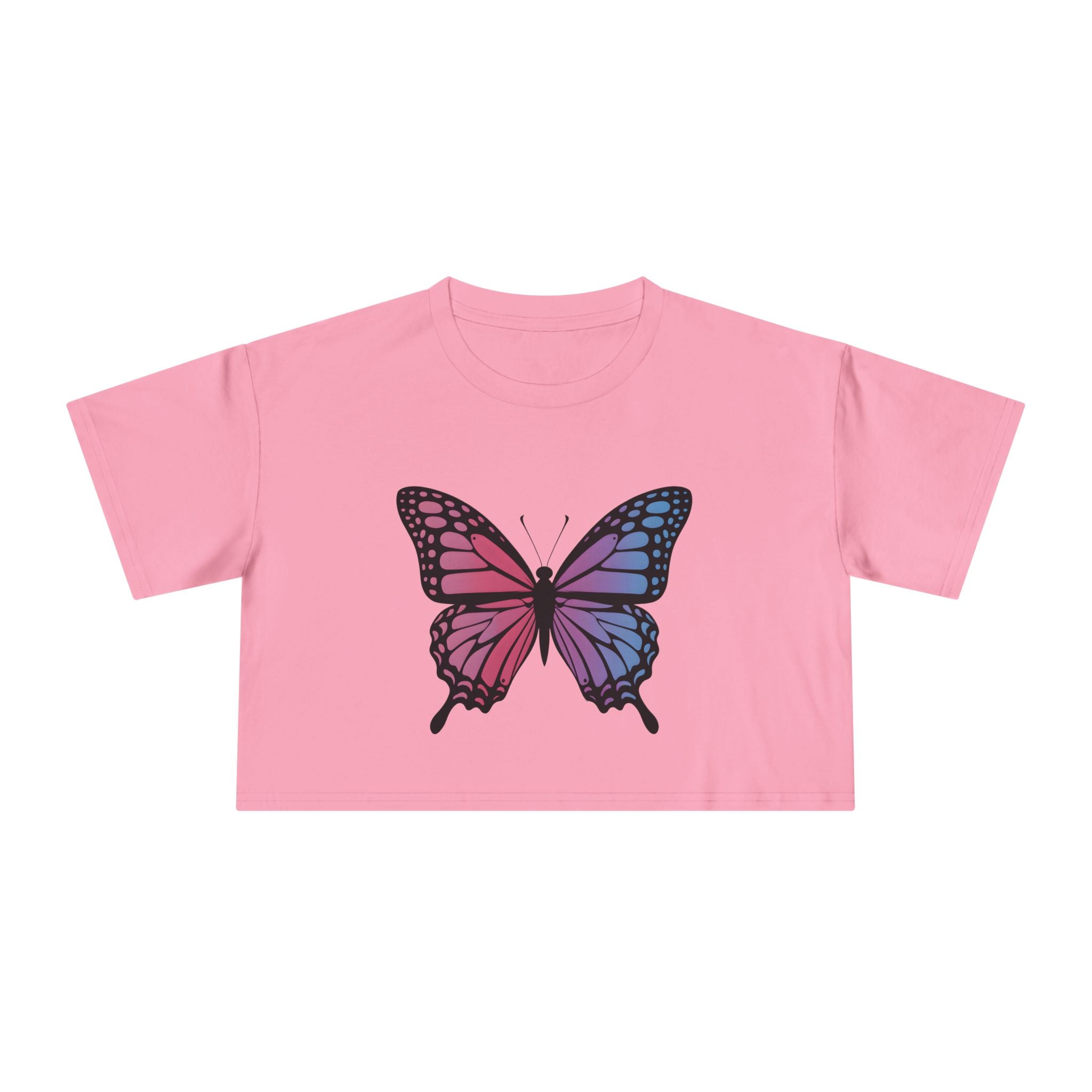 Dreamy Gradient Butterfly - Women's Crop Tee