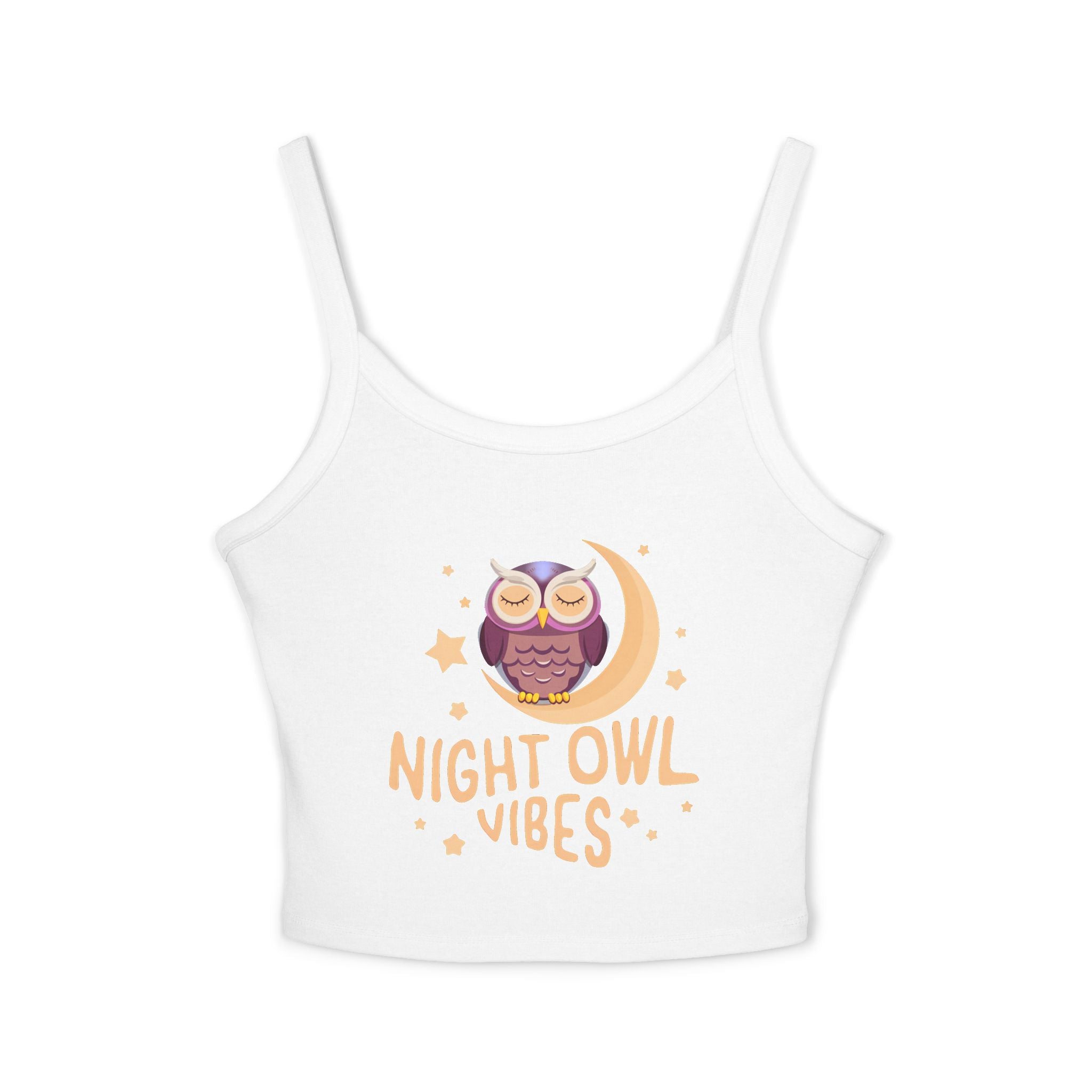 Night Owl Vibes - Women's Spaghetti Strap Tank Top