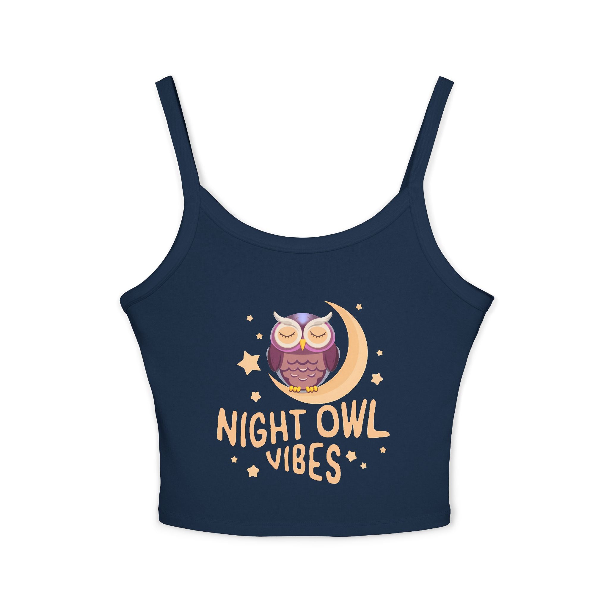 Night Owl Vibes - Women's Spaghetti Strap Tank Top