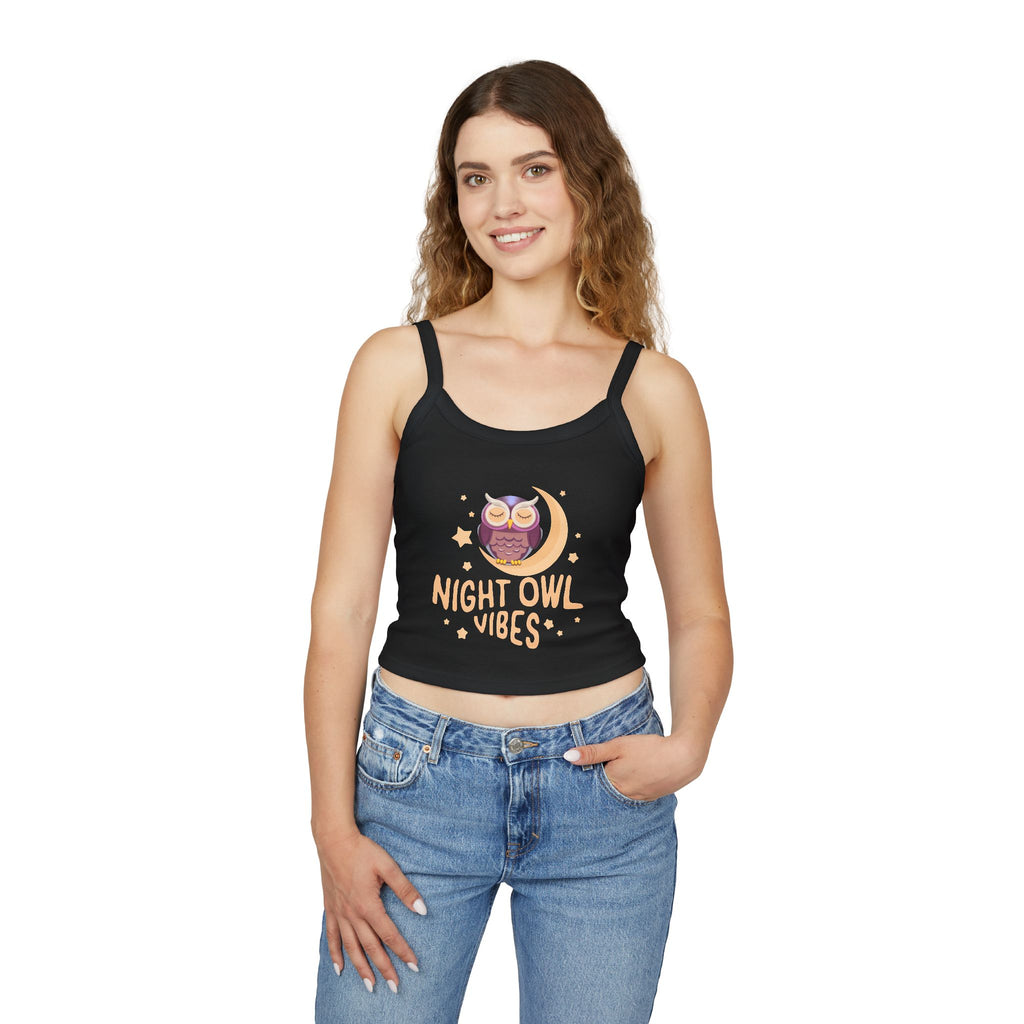 Night Owl Vibes - Women's Spaghetti Strap Tank Top