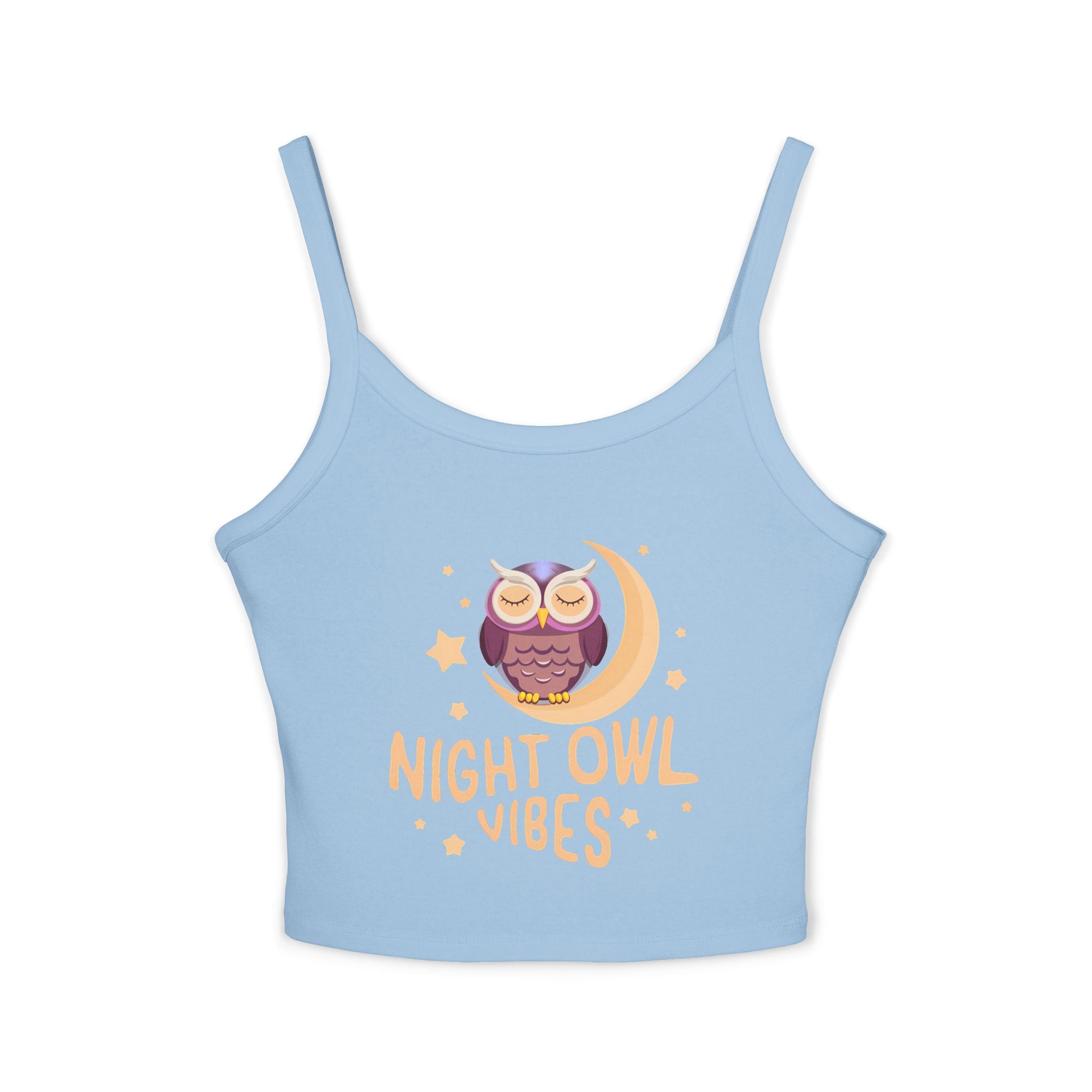Night Owl Vibes - Women's Spaghetti Strap Tank Top