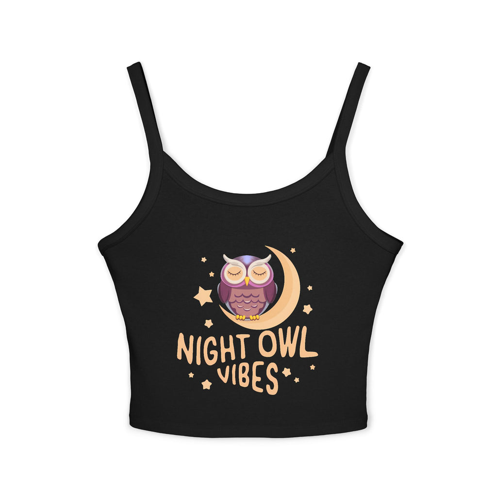 Night Owl Vibes - Women's Spaghetti Strap Tank Top