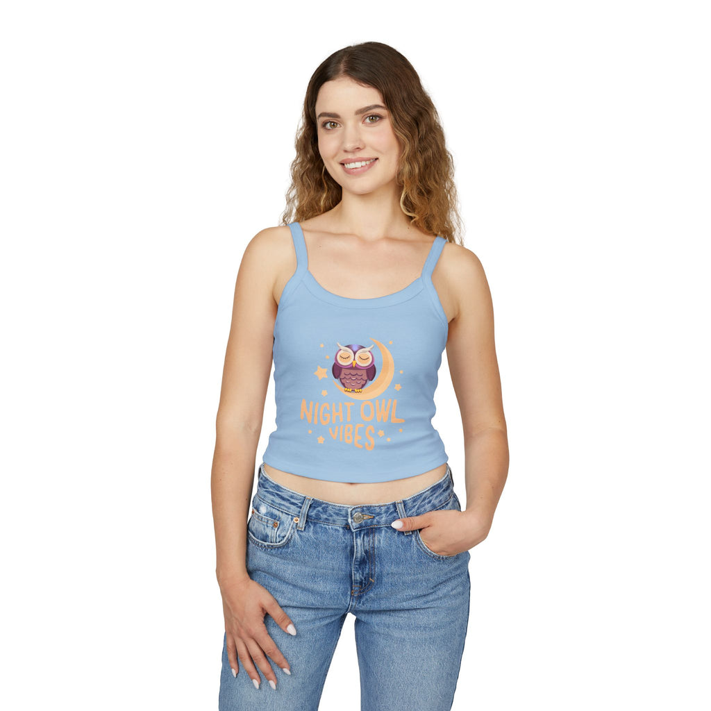 Night Owl Vibes - Women's Spaghetti Strap Tank Top