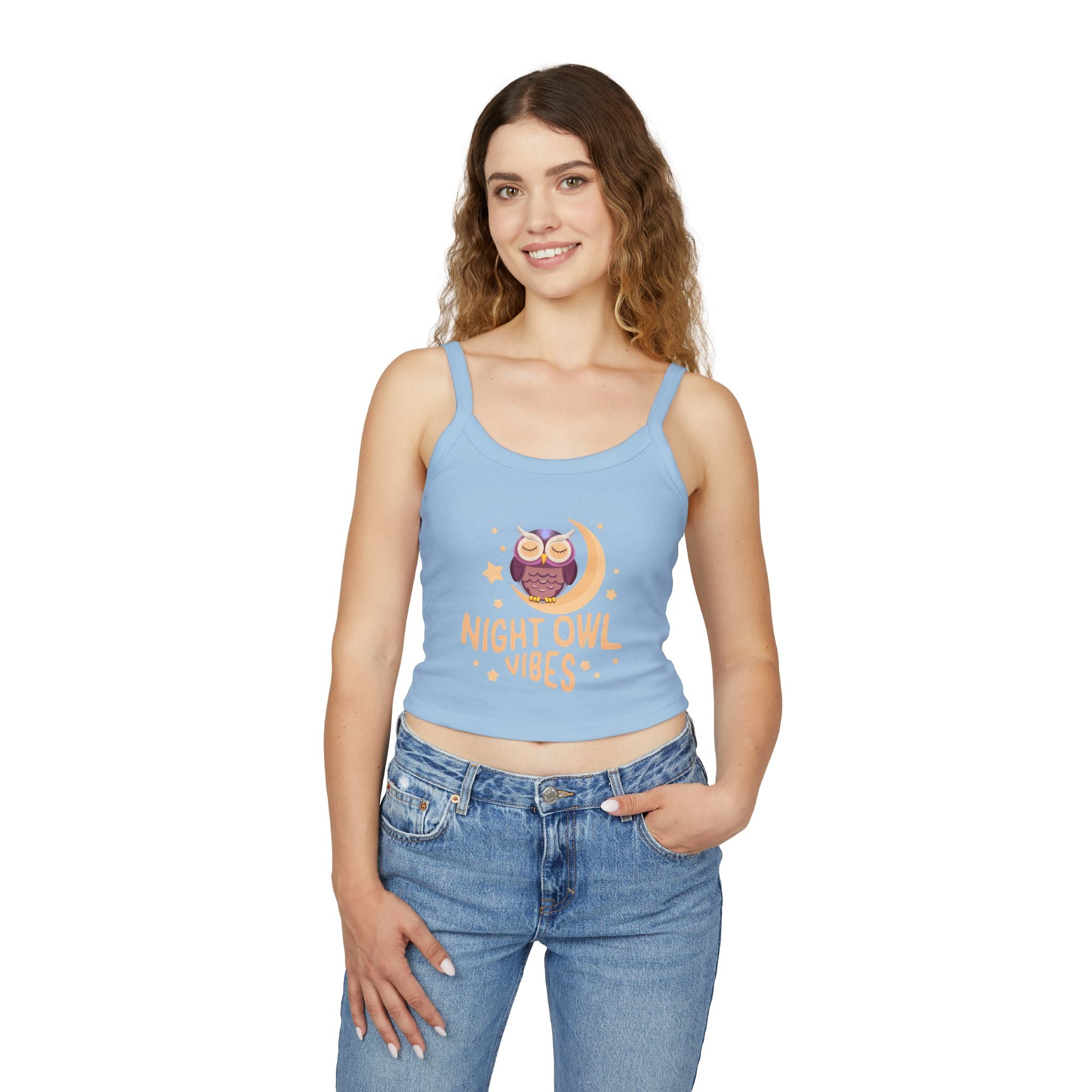 Night Owl Vibes - Women's Spaghetti Strap Tank Top