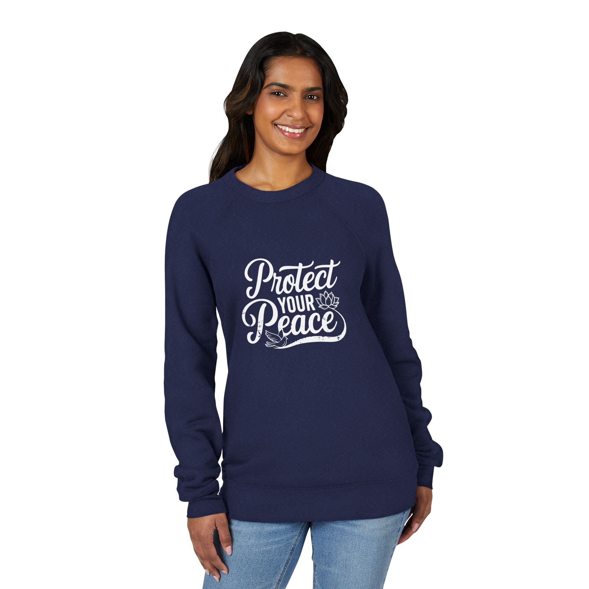 Protect Your Peace - Unisex Sponge Fleece Raglan Sweatshirt