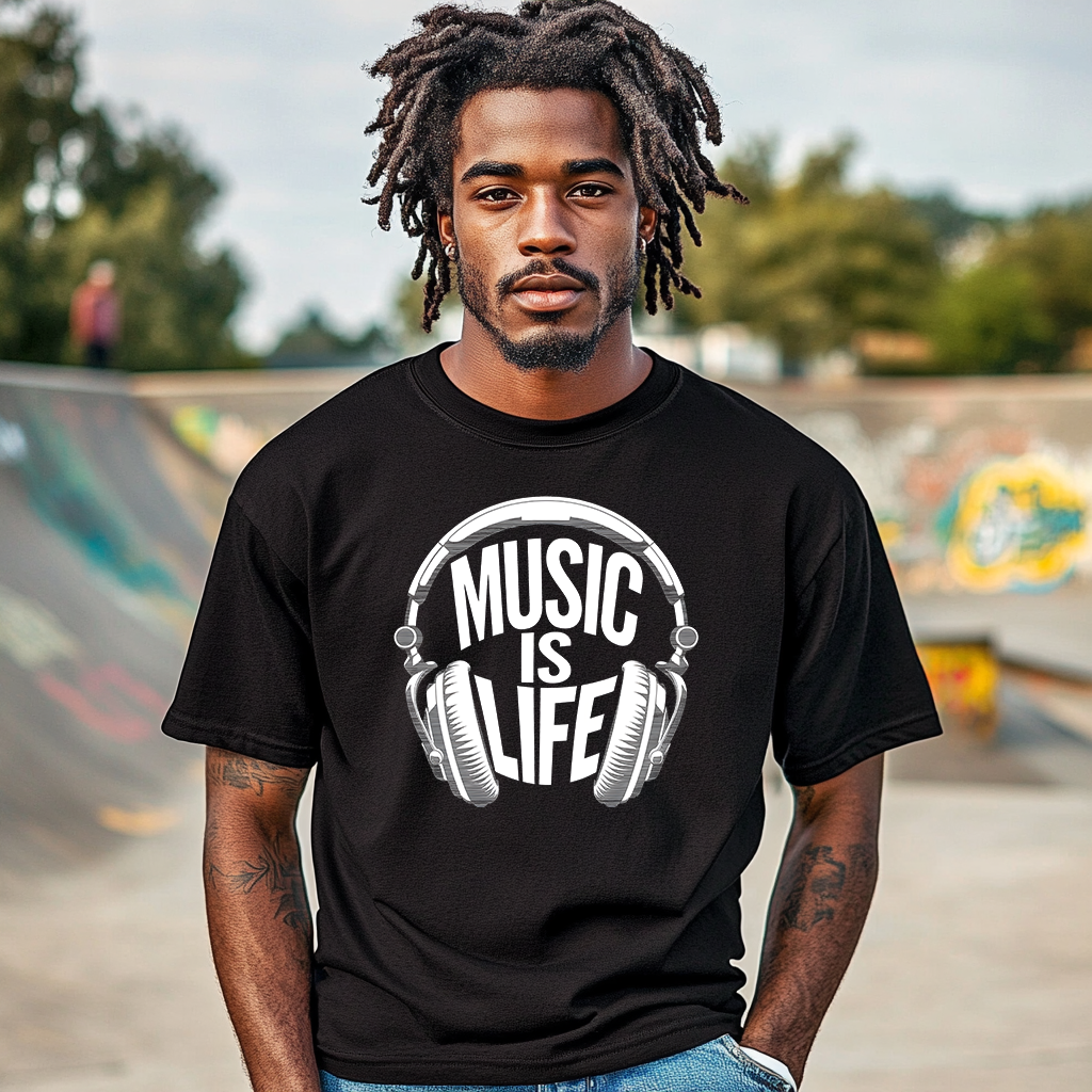 Music Is Life - Unisex Cotton Crew Tee