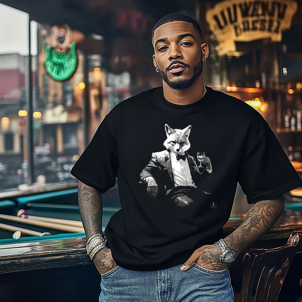 Sophisticated Mr. Fox - Unisex Cotton Crew Tee