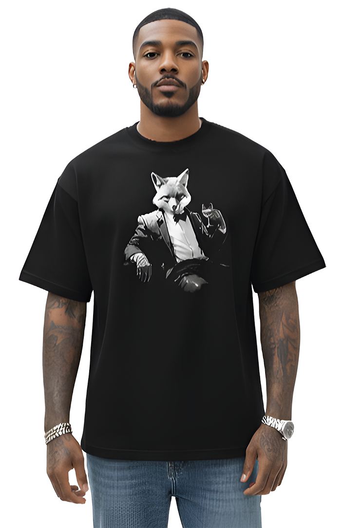 Sophisticated Mr. Fox - Unisex Cotton Crew Tee