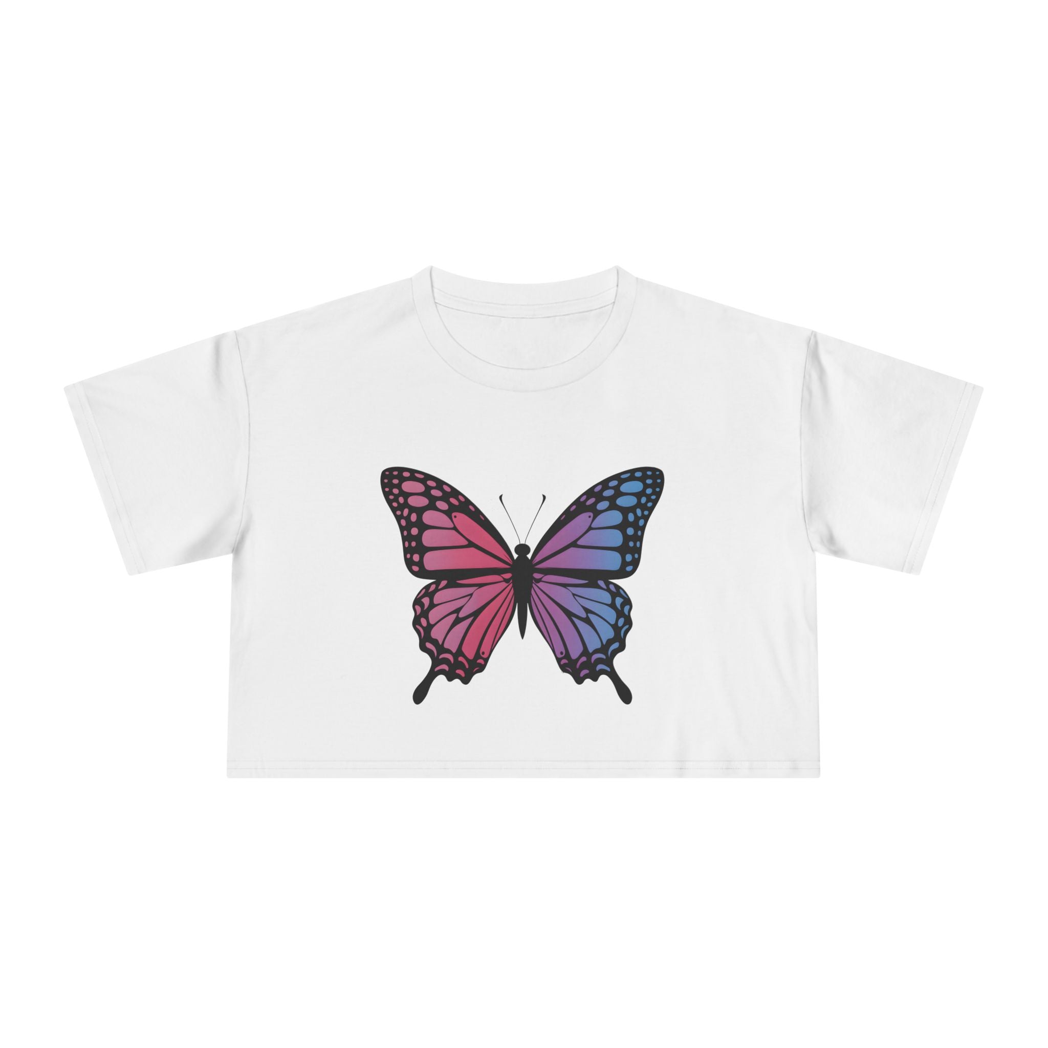 Dreamy Gradient Butterfly - Women's Crop Tee