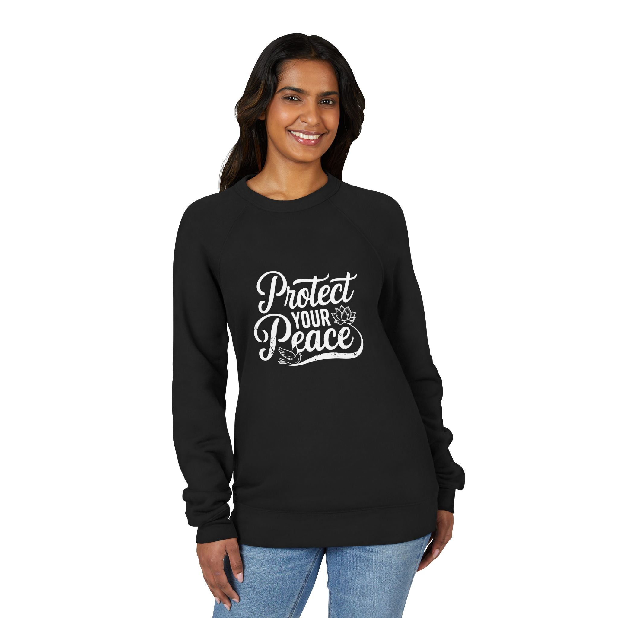 Protect Your Peace - Unisex Sponge Fleece Raglan Sweatshirt