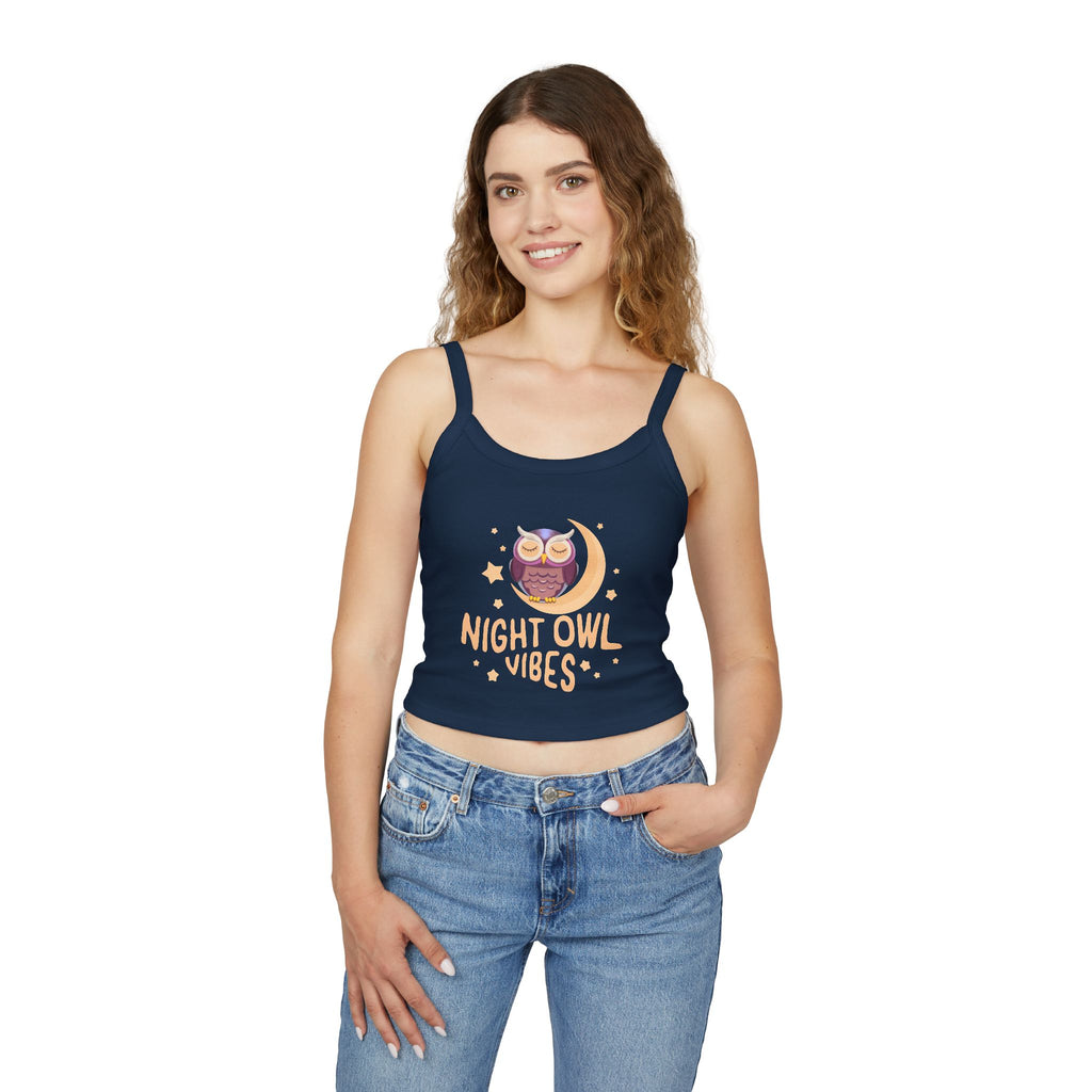 Night Owl Vibes - Women's Spaghetti Strap Tank Top