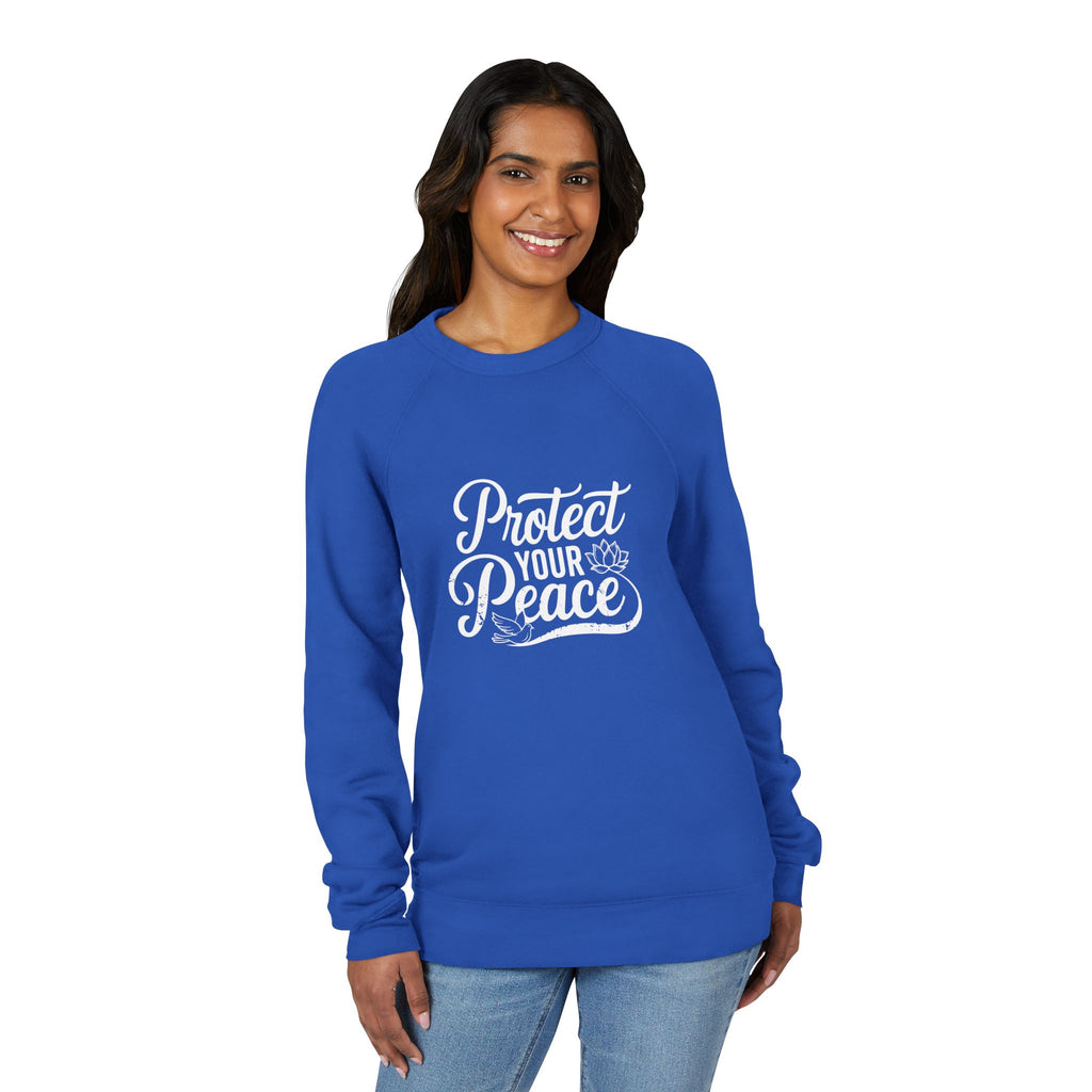 Protect Your Peace - Unisex Sponge Fleece Raglan Sweatshirt