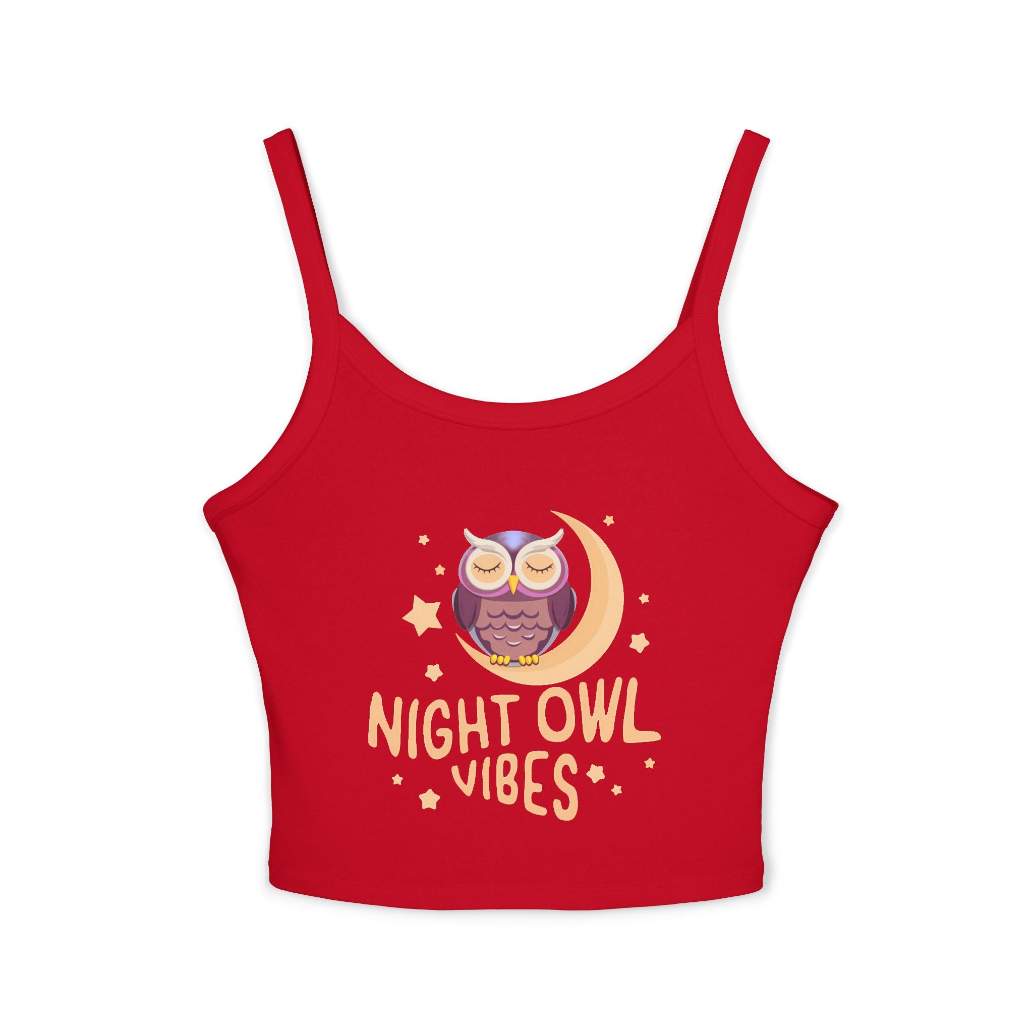 Night Owl Vibes - Women's Spaghetti Strap Tank Top