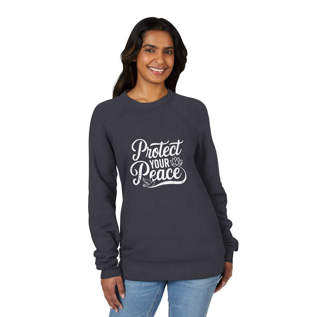 Protect Your Peace - Unisex Sponge Fleece Raglan Sweatshirt