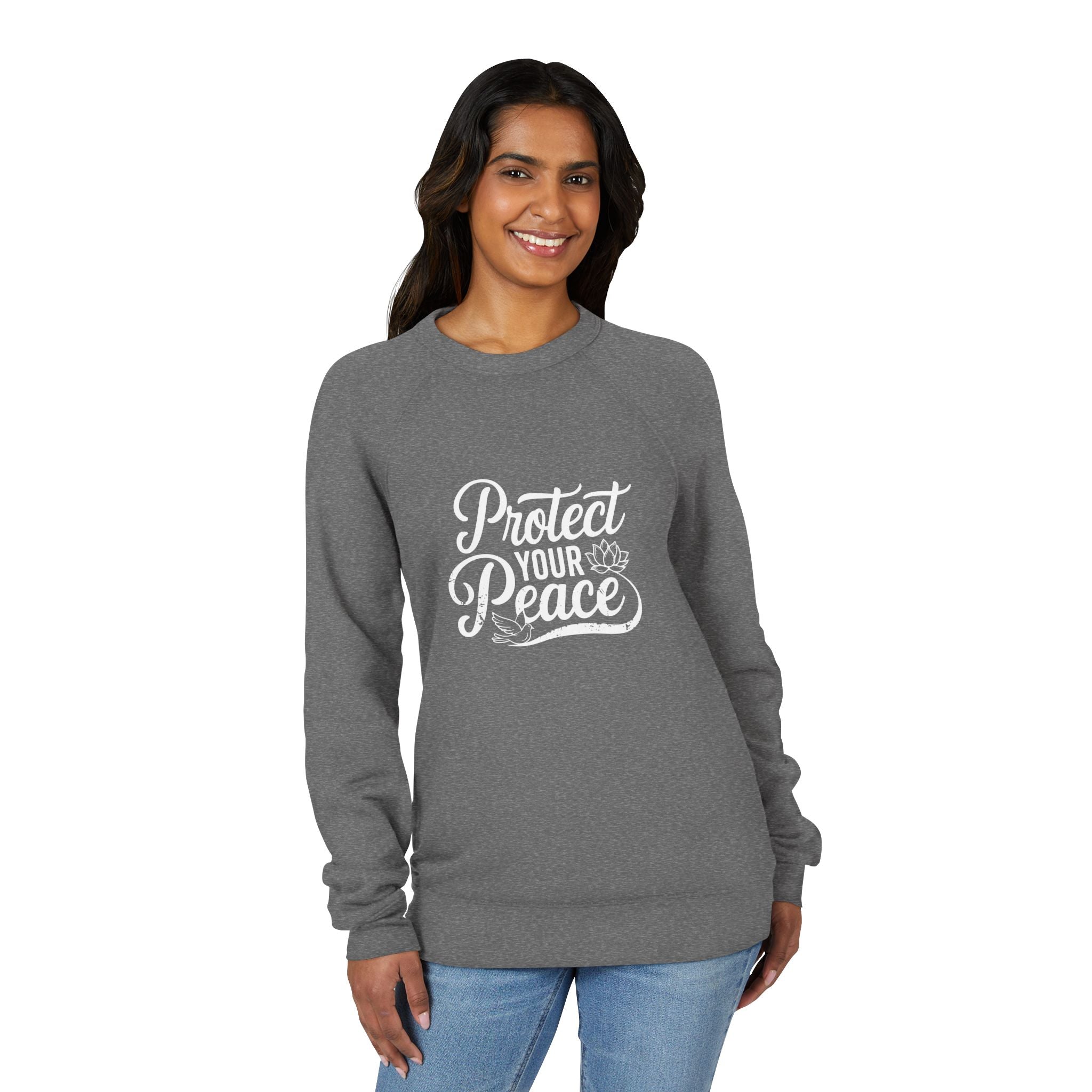 Protect Your Peace - Unisex Sponge Fleece Raglan Sweatshirt