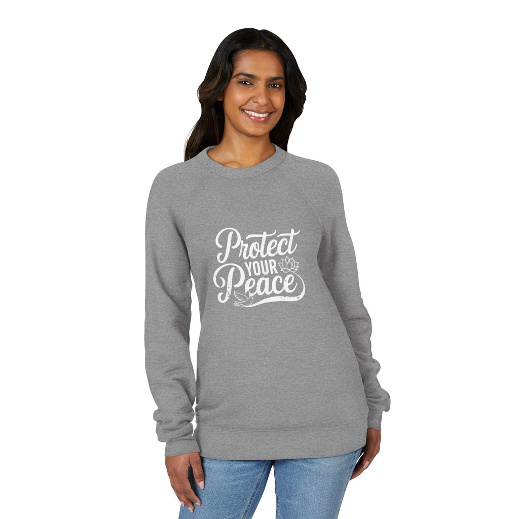 Protect Your Peace - Unisex Sponge Fleece Raglan Sweatshirt