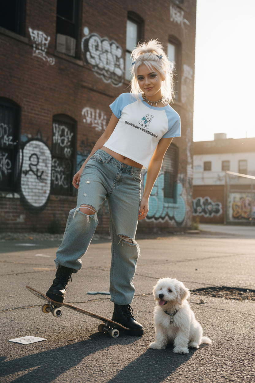 Lifestyle shot - Destroy Everything Baby Tee
