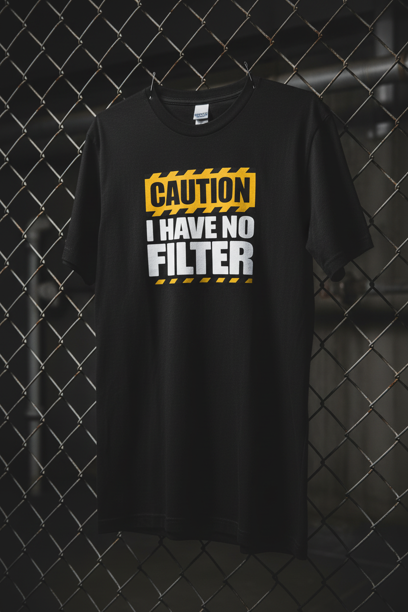 The Caution Tee - Creative Shot