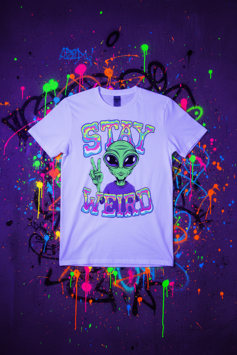Stay Weird Alien Tee - Creative Shot