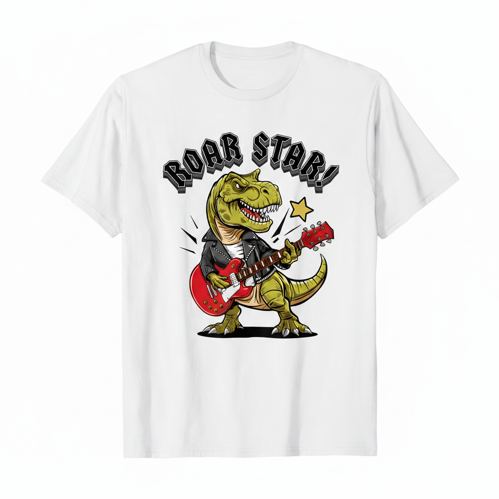 Front product shot of Roar Star tee on white background