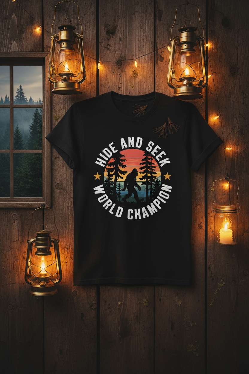 Hide & Seek Champion Bigfoot Tee - Black Creative Shot