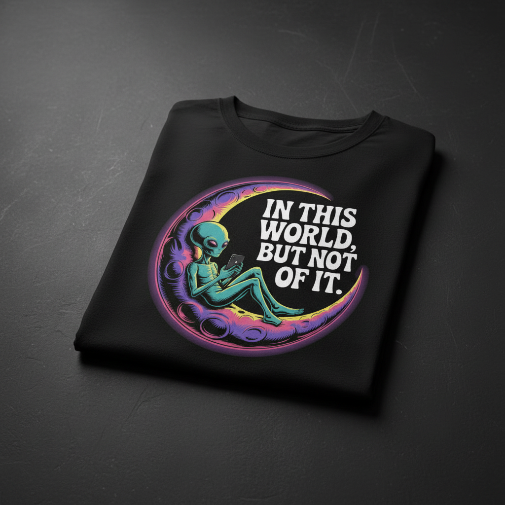 In This World - Black Folded Mockup