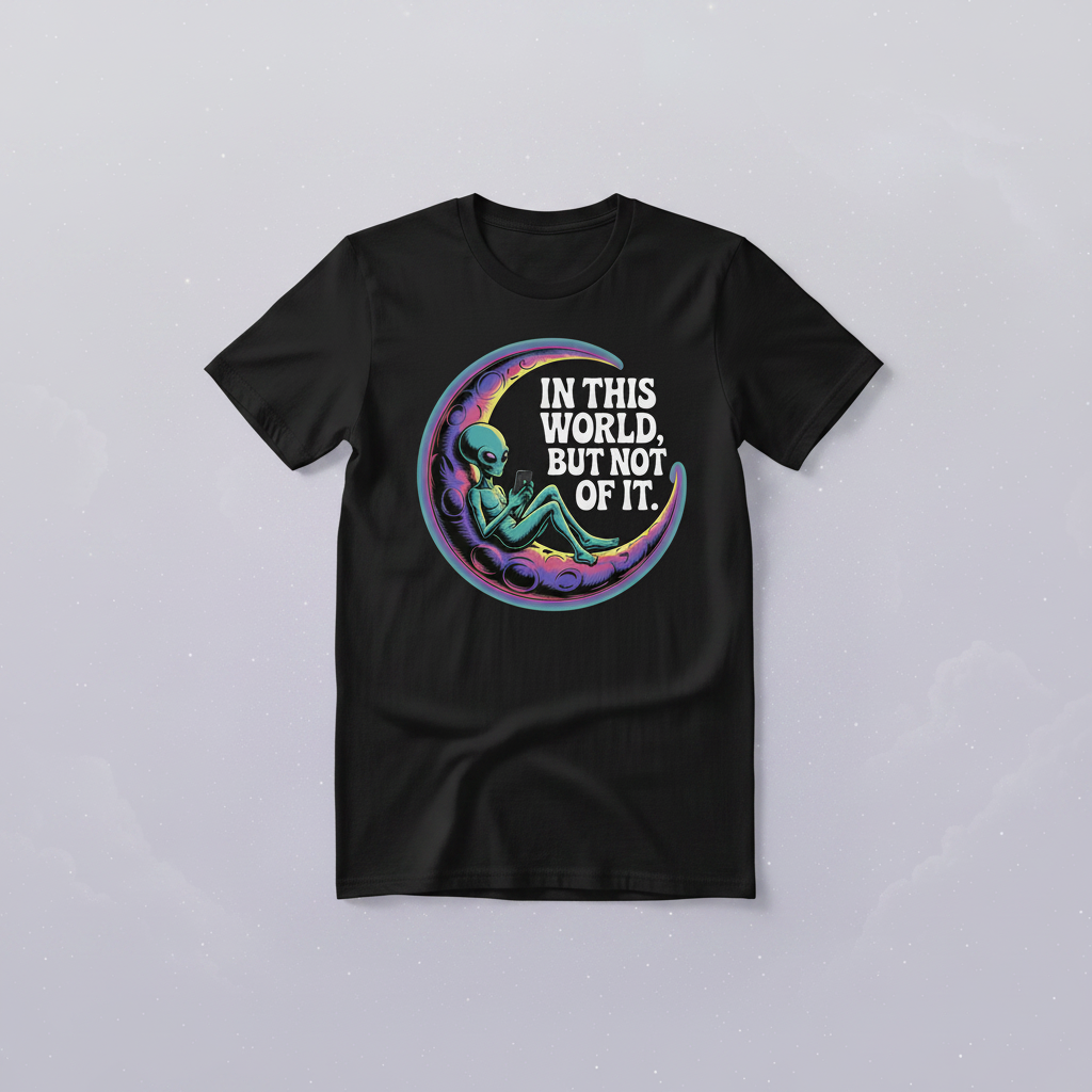 In This World - Black Tee Light Background