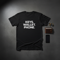 Keys Wallet Phone - Flat Lay
