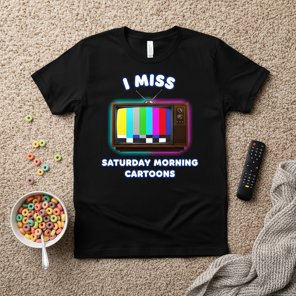 Saturday Morning Cartoons - Black Mockup