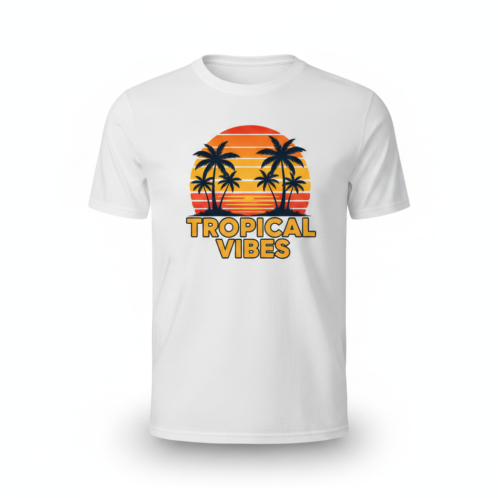 Tropical Vibes Front Mockup